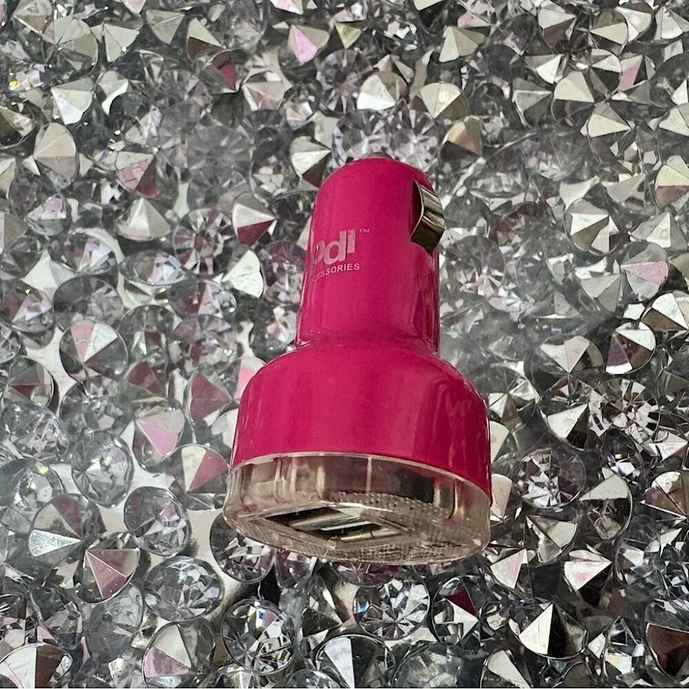 PDI car charging port dual usb Pink cute Car Charger